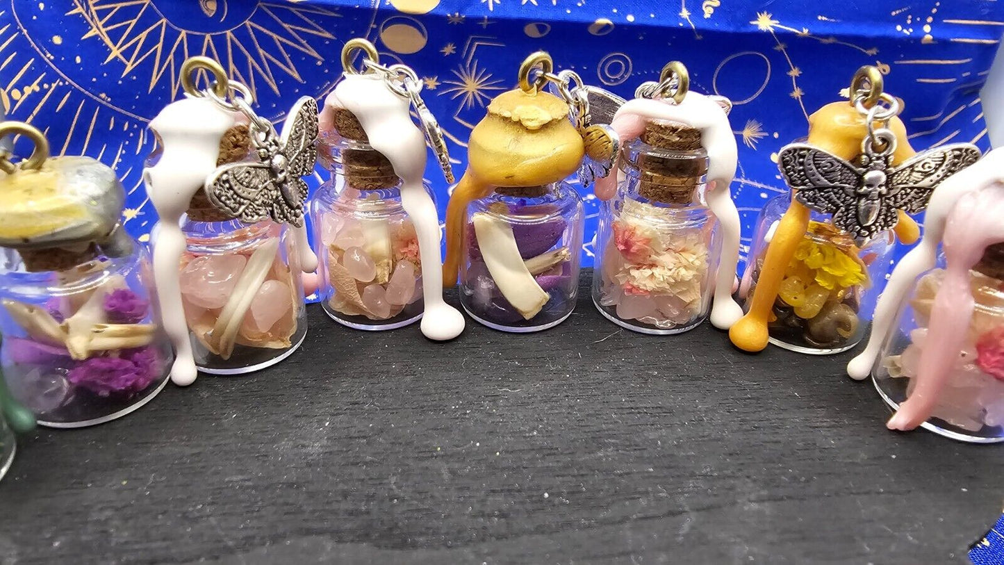 Animal Bone Preserved Spell Jars Charms