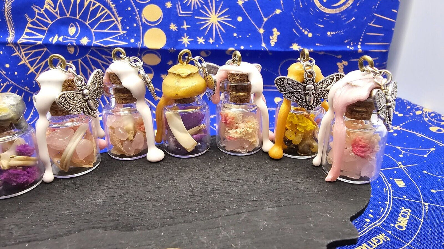 Animal Bone Preserved Spell Jars Charms