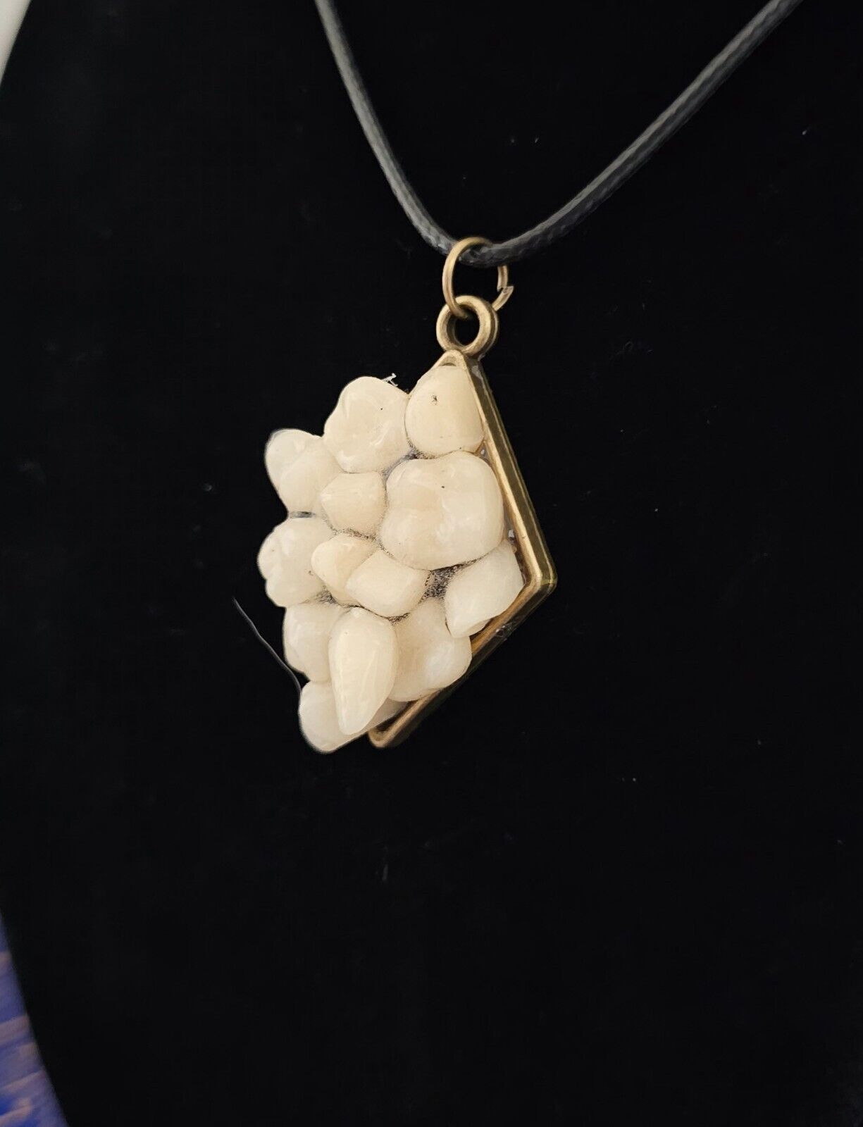 Handcrafted Artisan Necklace Resin Teeth Charm